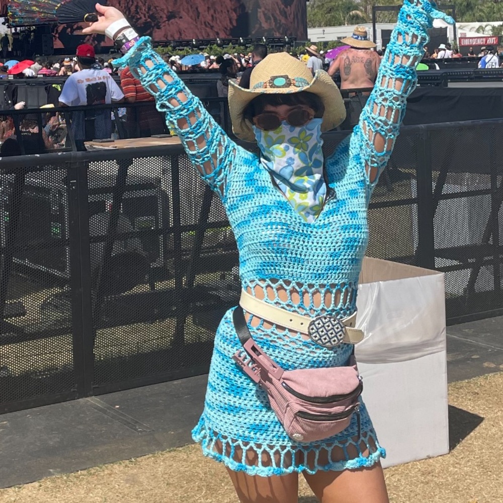 Crochet felicity shagwell inspired dress